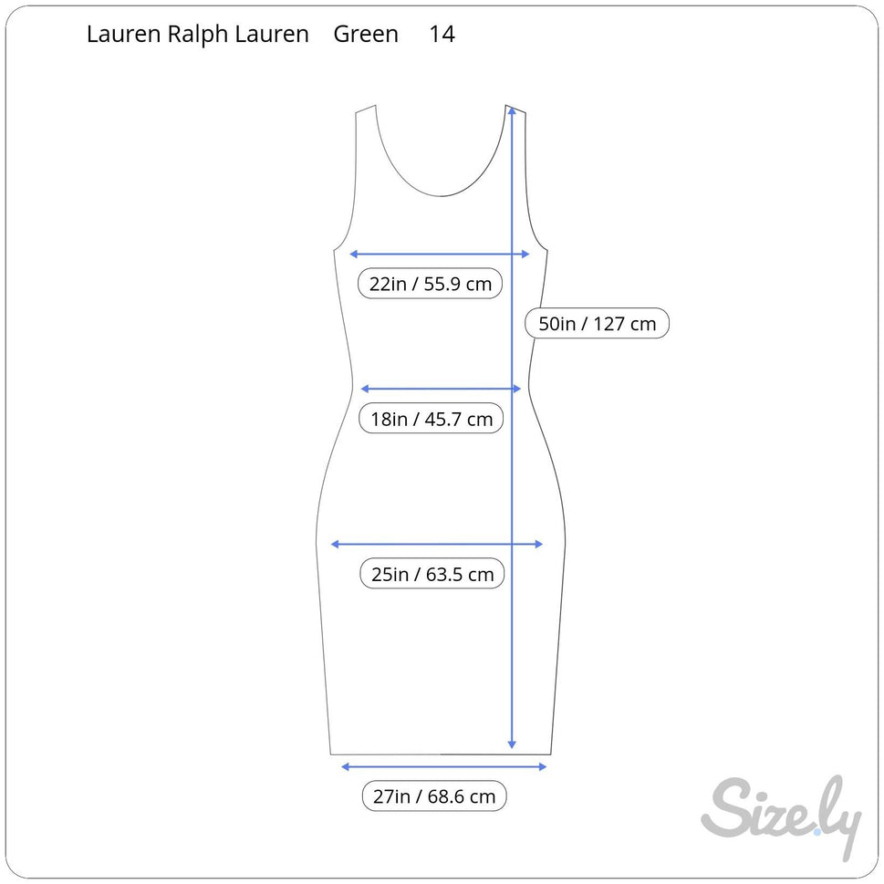 Lauren Ralph Lauren Womens Green Deep V Neck Draped Side Ruched Midi Dress 14