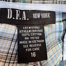 Switch DFA New York Mens Blue White Plaid Preppy Golf Flat Front Cotton Casual Shorts 16 2 image
