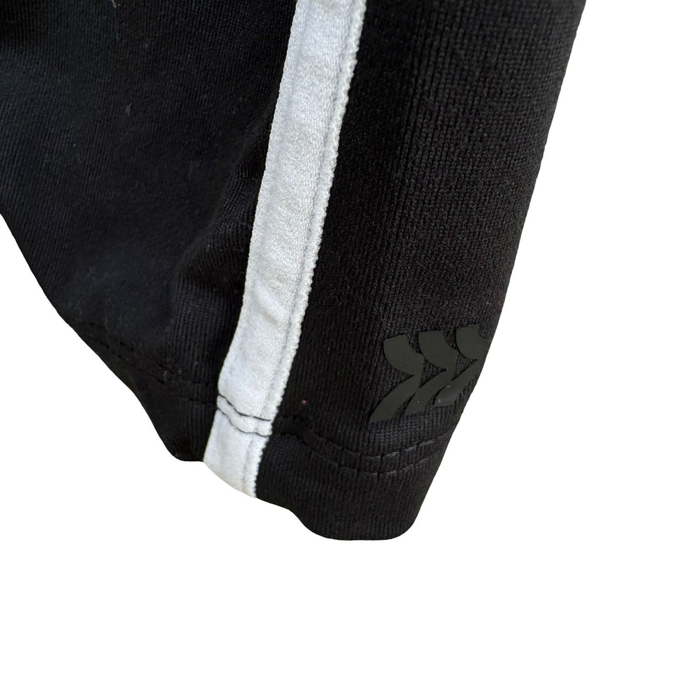 All in Motion XL Black Athletic Leggings White Side Stripe Drawstring Gym Pants