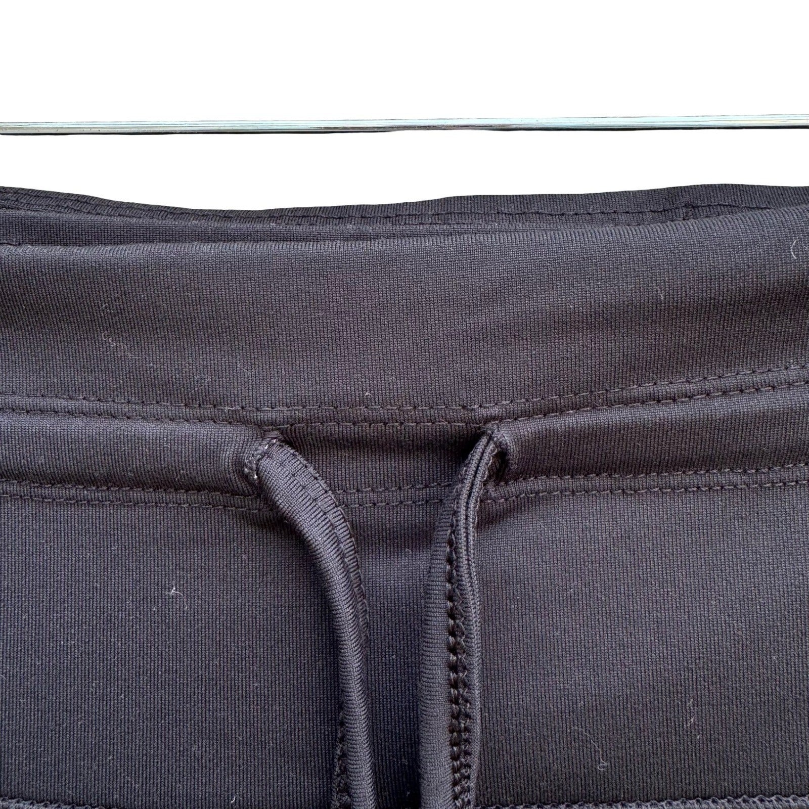 All in Motion XL Black Athletic Leggings White Side Stripe Drawstring Gym Pants