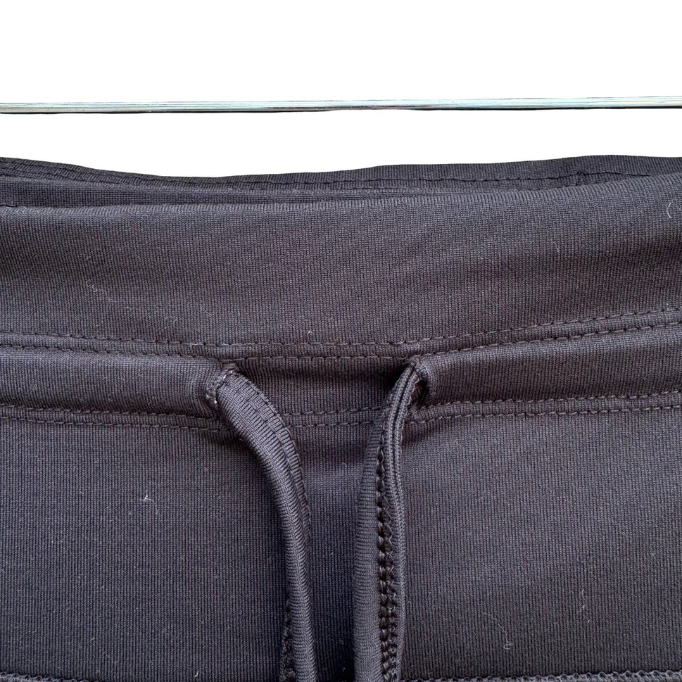All in Motion XL Black Athletic Leggings White Side Stripe Drawstring Gym Pants