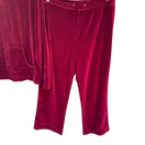 Switch Charter Club Womens Velour Red Zip Tracksuit Jacket Elastic Waist Pants Set L 3 image