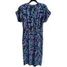 Switch ED Michaels Petites Vintage Womens Button-Up Floral Short Sleeve Pockets Dress M 2 image