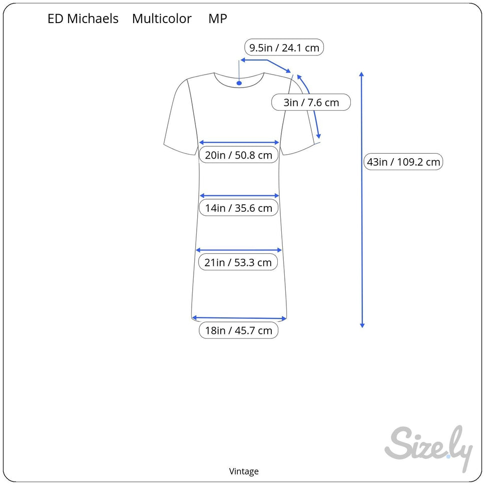 ED Michaels Petites Vintage Womens Button-Up Floral Short Sleeve Pockets Dress M