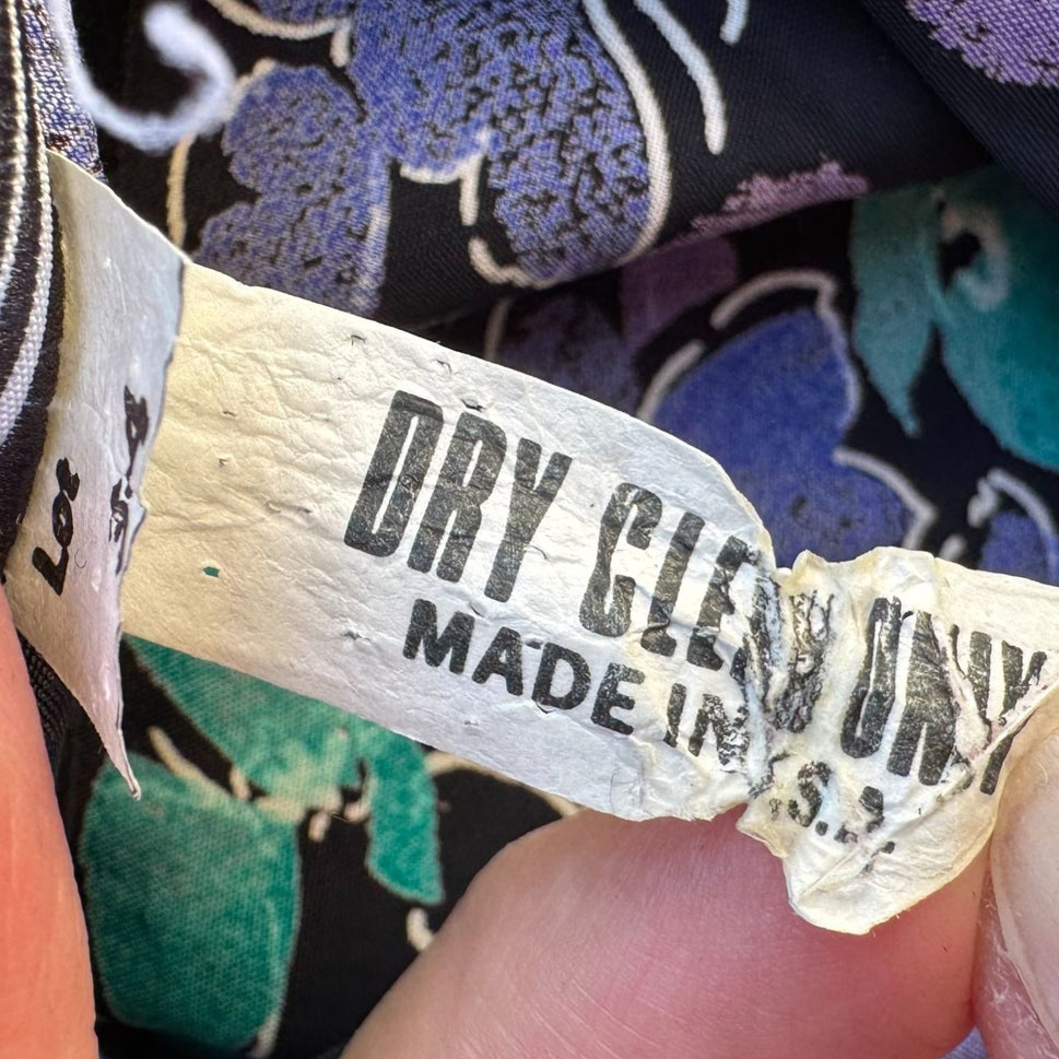 ED Michaels Petites Vintage Womens Button-Up Floral Short Sleeve Pockets Dress M