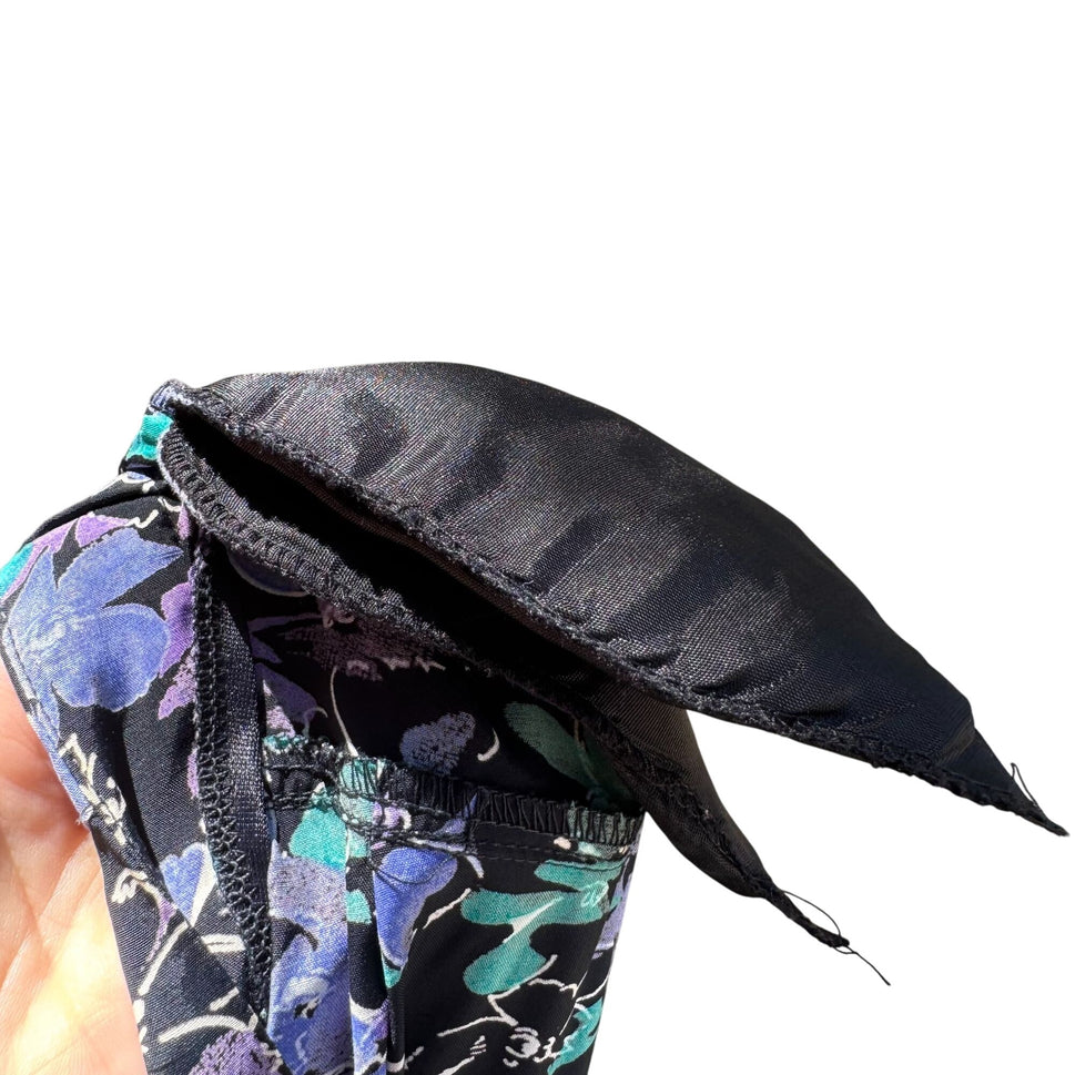 ED Michaels Petites Vintage Womens Button-Up Floral Short Sleeve Pockets Dress M