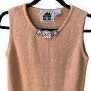 Switch Storybook Knits Vintage Cottagecore Grandma Sleeveless Sweater Crochet Floral S 3 image