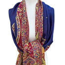Switch Bellissima Accessories Paisley Jacquard Scarf Blue Red Fringed Pashmina Wrap NEW 3 image