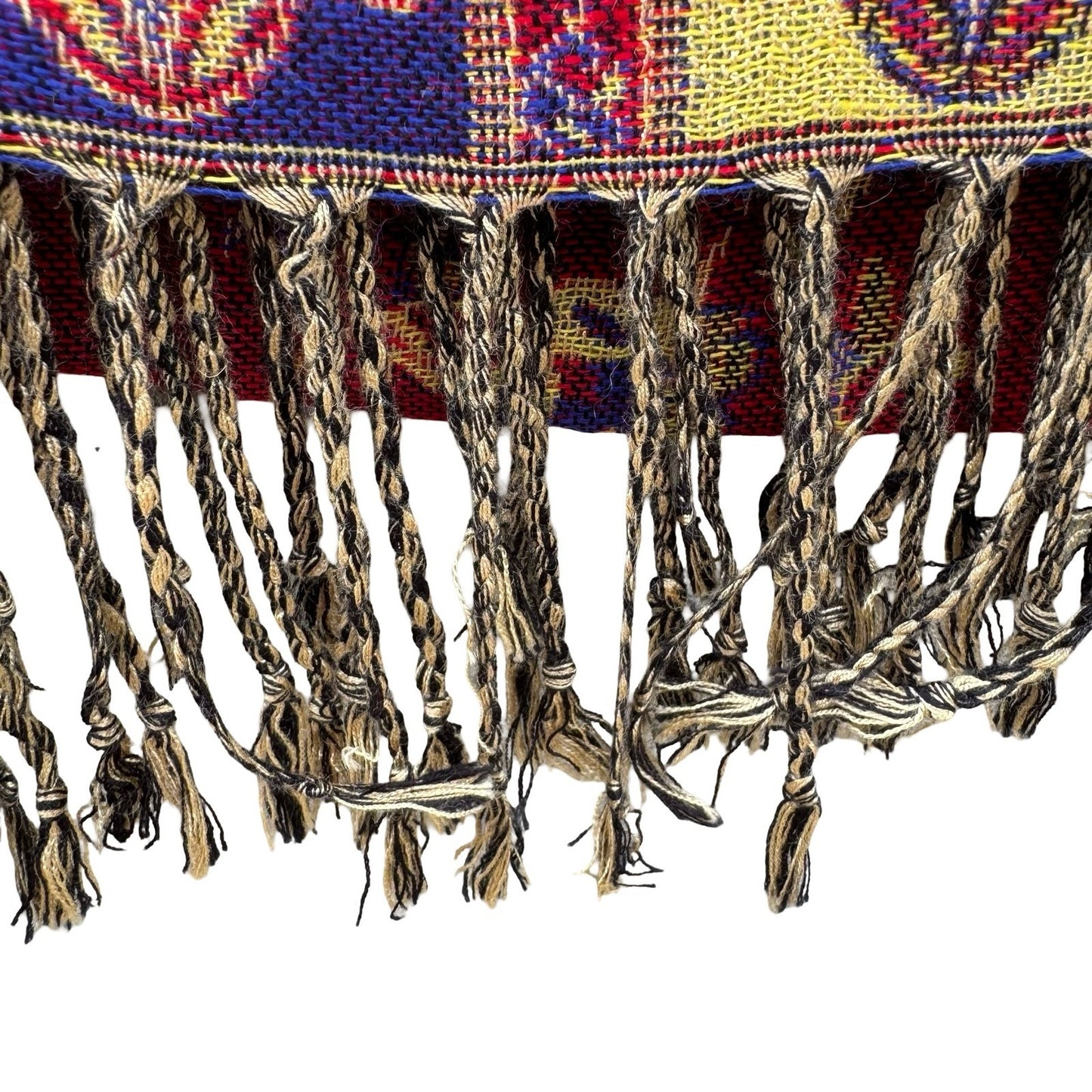 Bellissima Accessories Paisley Jacquard Scarf Blue Red Fringed Pashmina Wrap NEW