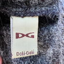 Switch Doki-Geki Y2K Minimalist Fuzzy Knit Semi Sheer Slim Fit Turtleneck Grey Sweater 2 image