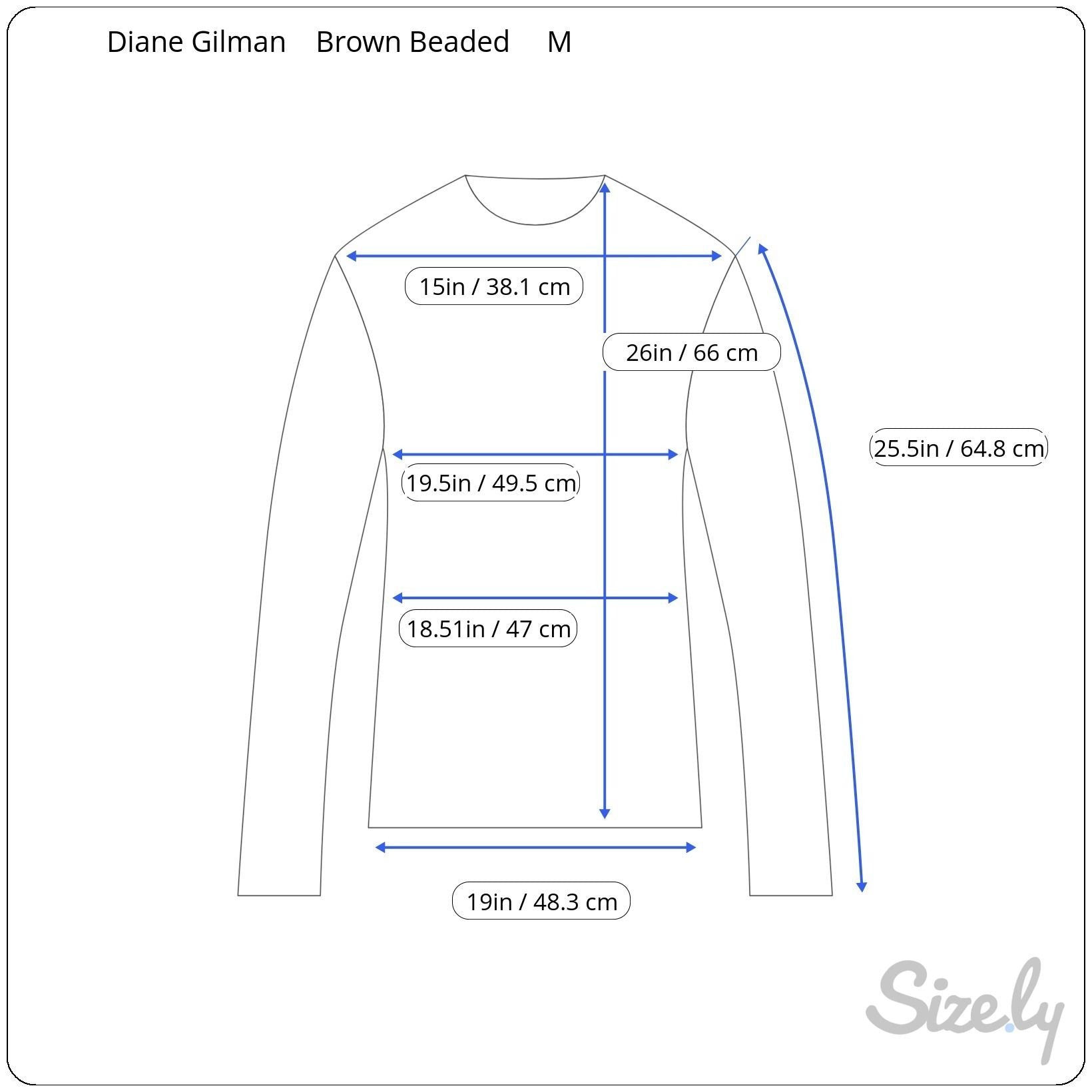 DG2 Diane Gilman Brown Long Sleeve Wooden Bead Embellishment Scoop Neck Top M