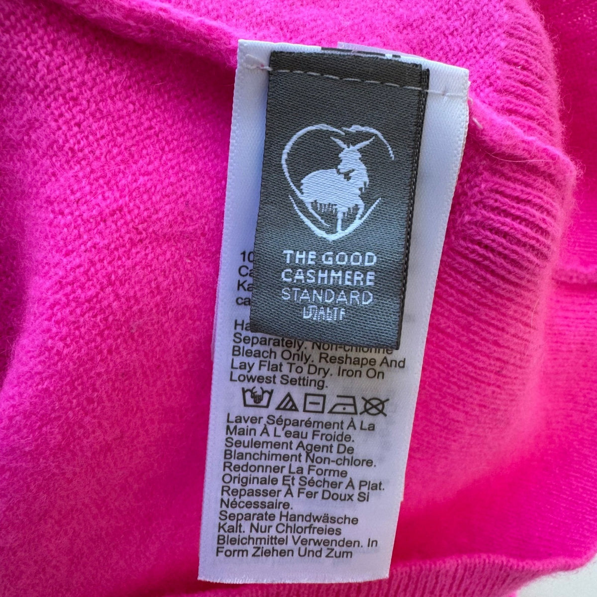 J Crew Cashmere Luxury Classic Fit Barbiecore Pullover Sweater Dopamine Pink XL