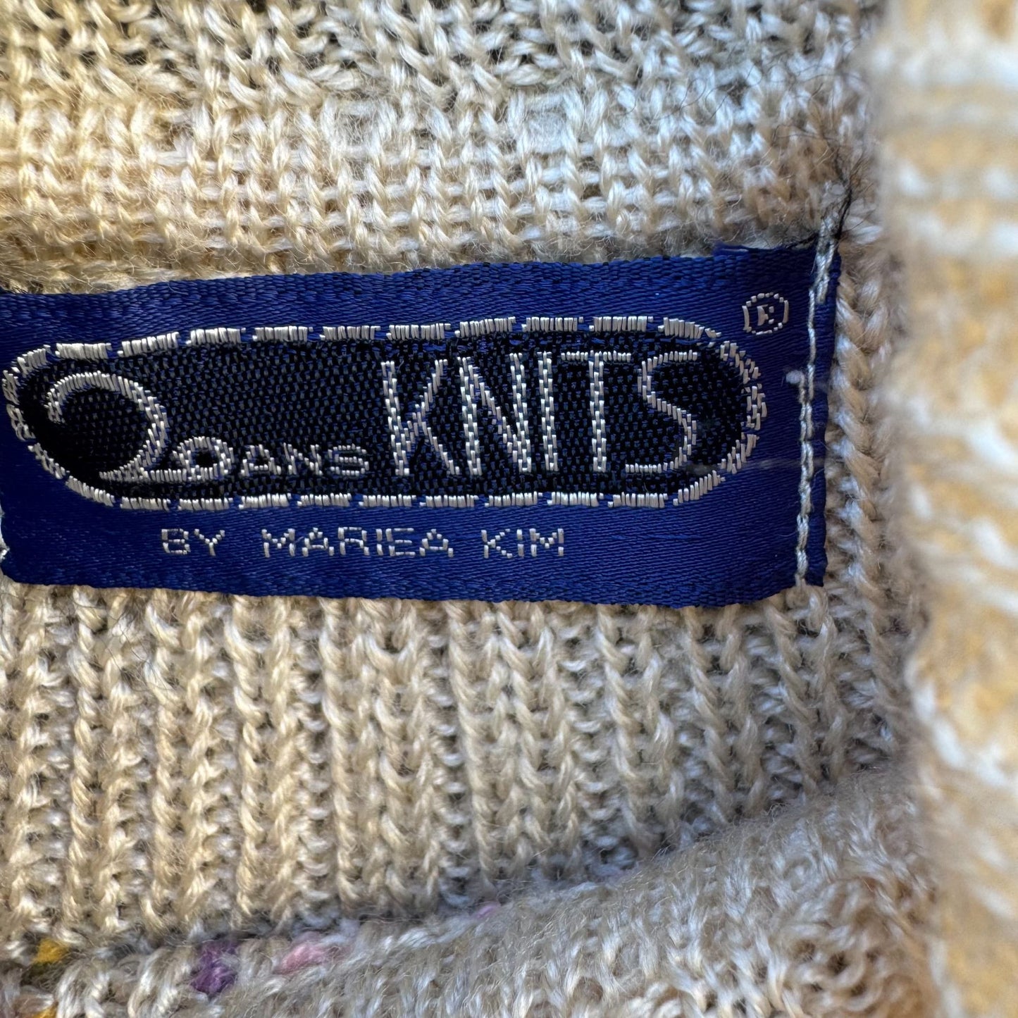 20 Ans Knits Mariea Kim Vintage Floral Embroidered Turtleneck Sweater Cottage