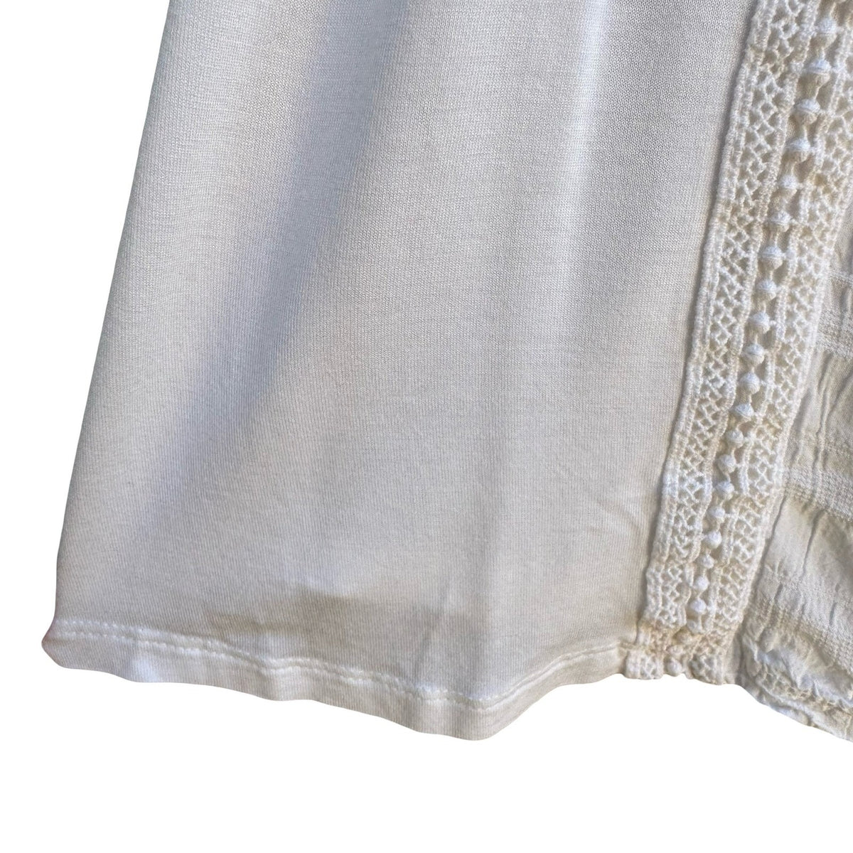 Knox Rose Boho Cottagecore Peasant Embroidered Airy Floral Lace Sleeveless Top S