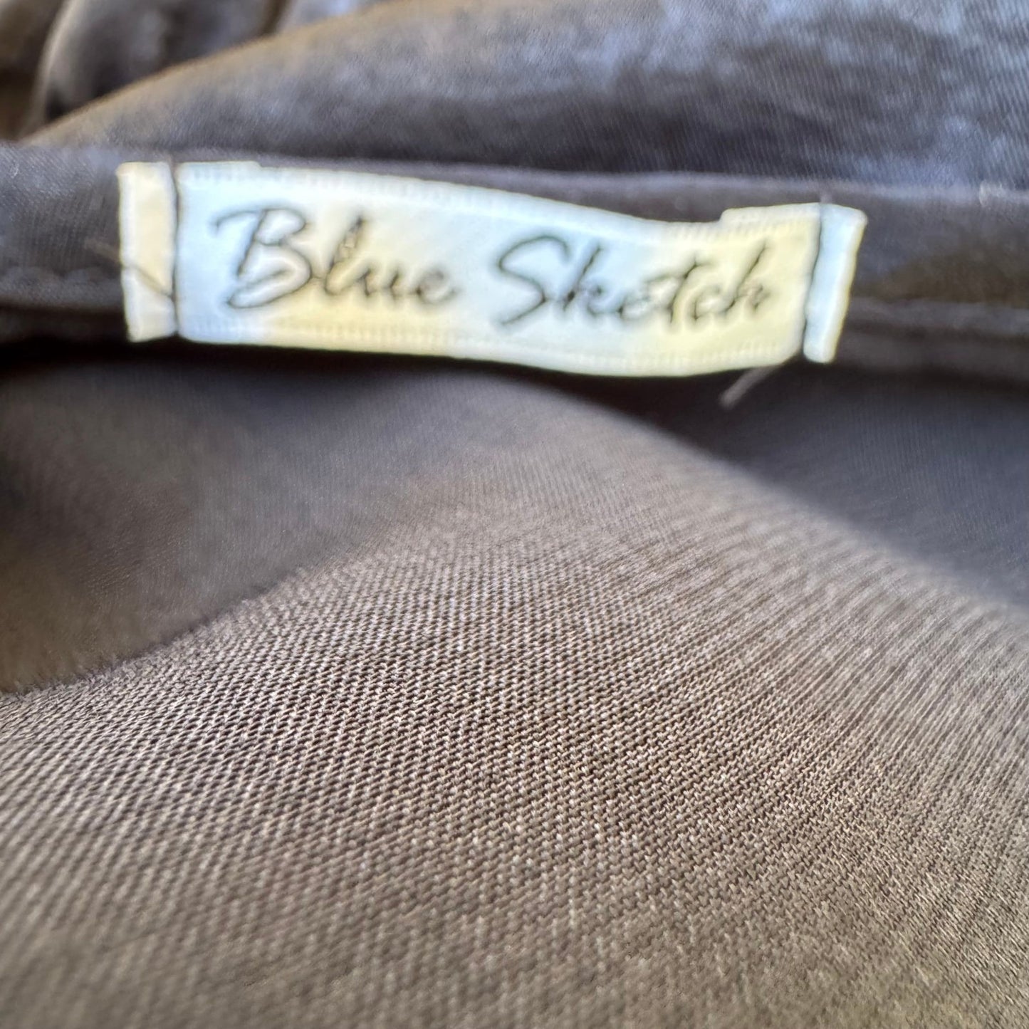 Blue Sketch Y2K Satin Surplice Peplum Blouse Smocked Waist Whimsigoth Black L