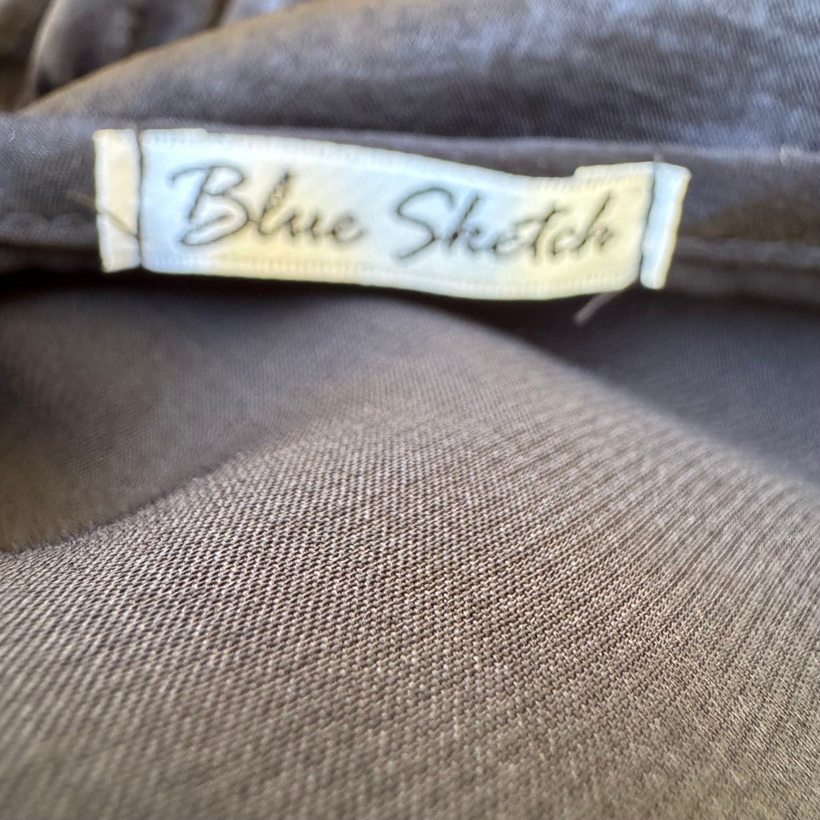 Blue Sketch Y2K Satin Surplice Peplum Blouse Smocked Waist Whimsigoth Black L