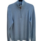 Switch Nordstrom 100% Cashmere Minimalist Quarter-Zip Sweater Quiet Luxury Blue Mens M 3 image