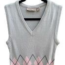 Switch Haberdasher Vintage 80s 90s Collegiate Schoolgirl Preppy Argyle Sweater Vest S 3 image
