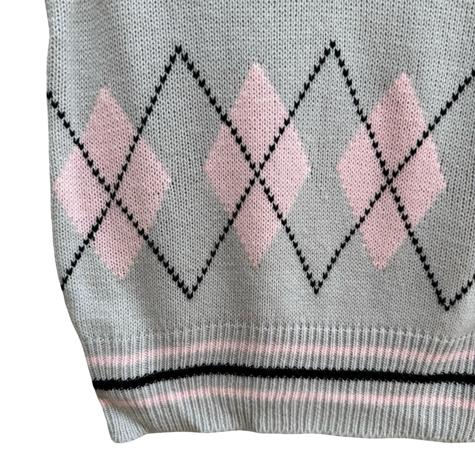 Haberdasher Vintage 80s 90s Collegiate Schoolgirl Preppy Argyle Sweater Vest S