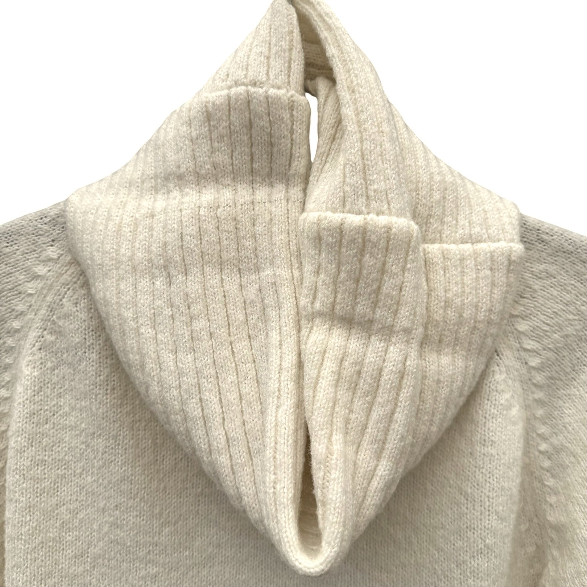 Terry Lewis Classic Luxuries Ribbed Knit Cowl Neck Sweater S Preppy Lagenlook