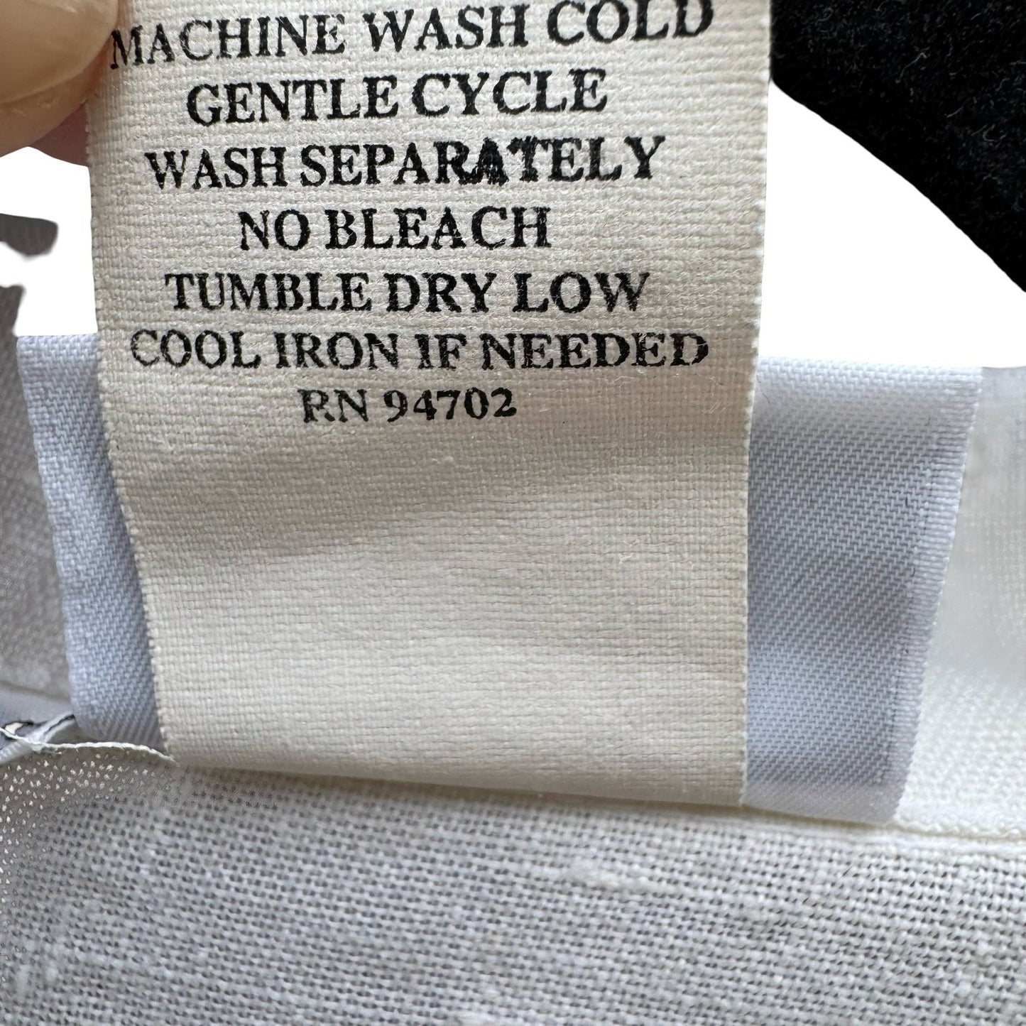Hot Cotton Marc Ware White Linen Lace Trim Button Down Shirt Short Sleeve Small