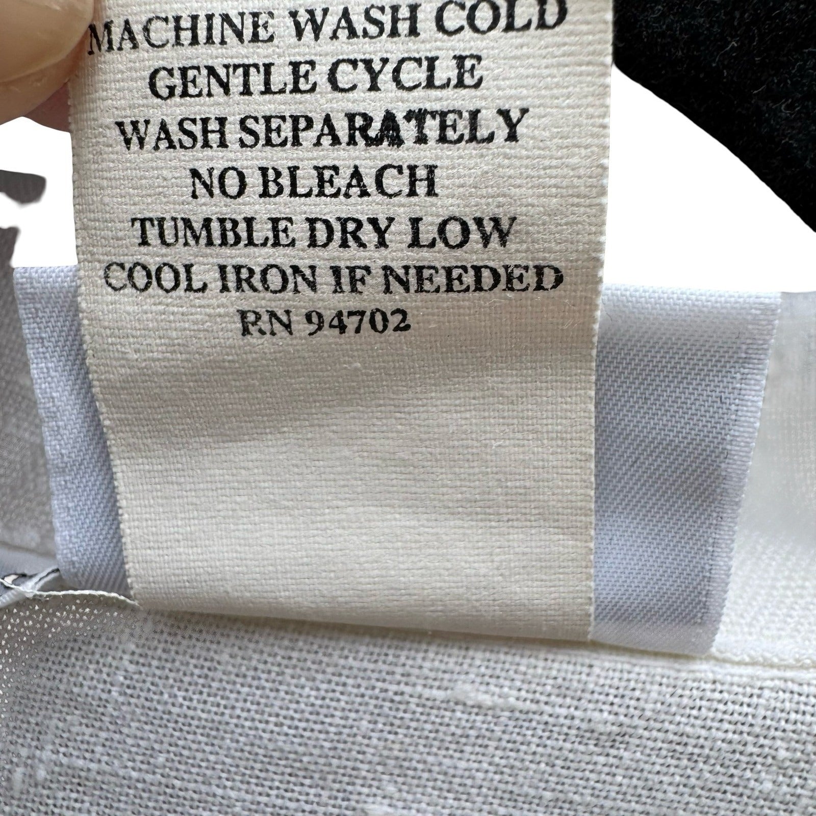 Hot Cotton Marc Ware White Linen Lace Trim Button Down Shirt Short Sleeve Small