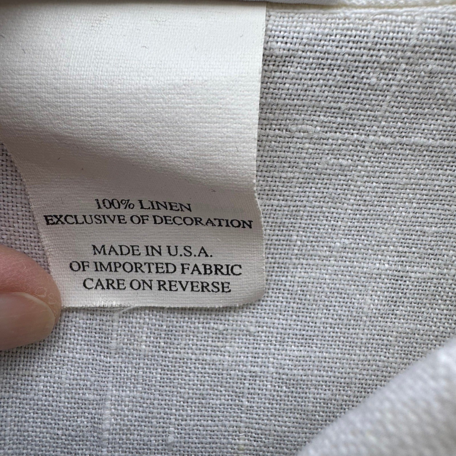 Hot Cotton Marc Ware White Linen Lace Trim Button Down Shirt Short Sleeve Small