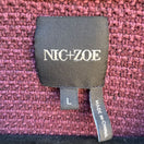 Switch Nic+Zoe Purple Fringe Tweed Chic Textured Open Front Zip Pockets Blazer Jacket L 2 image