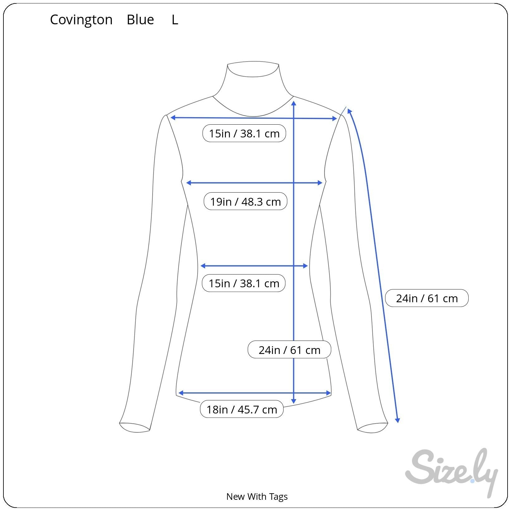 Covington Blue Knit Turtleneck Sweater L Stretch Cotton Long Sleeve Womens New