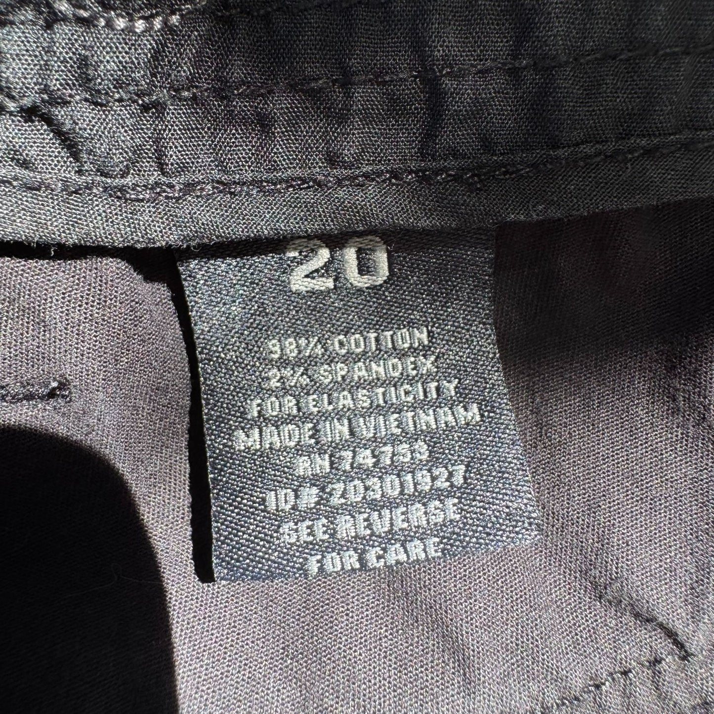 ZD Premium Womens Black Button Pockets Drawstring Hem Cropped Cargo Pants 20