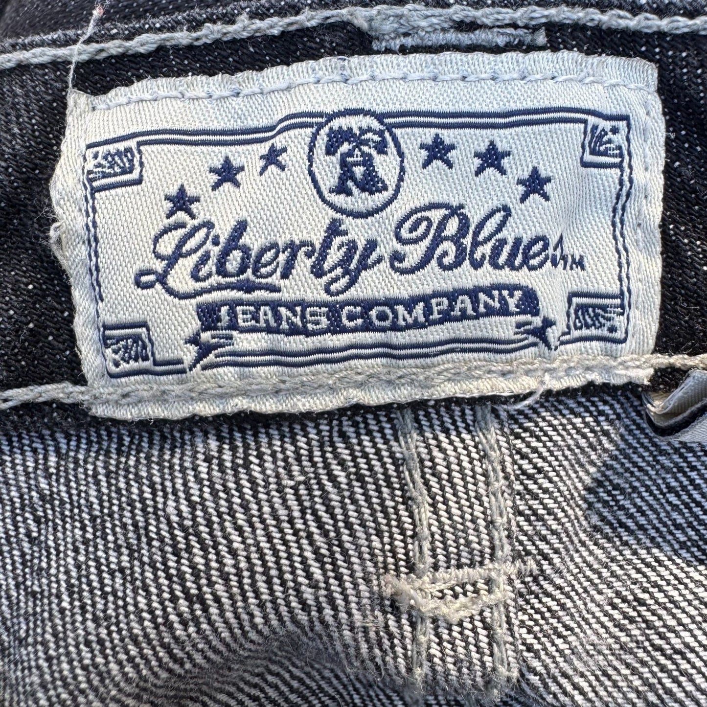 Liberty Blues Vintage Mens Dark Wash Denim Studded Pockets Straight Leg Jeans 40