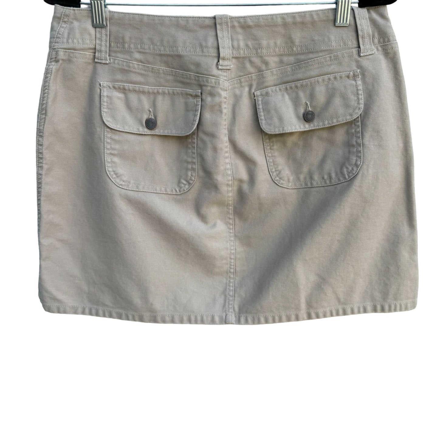 No Boundaries Womens Khaki Button-Front Cotton Cargo Pocket Mini Skirt Junior 15