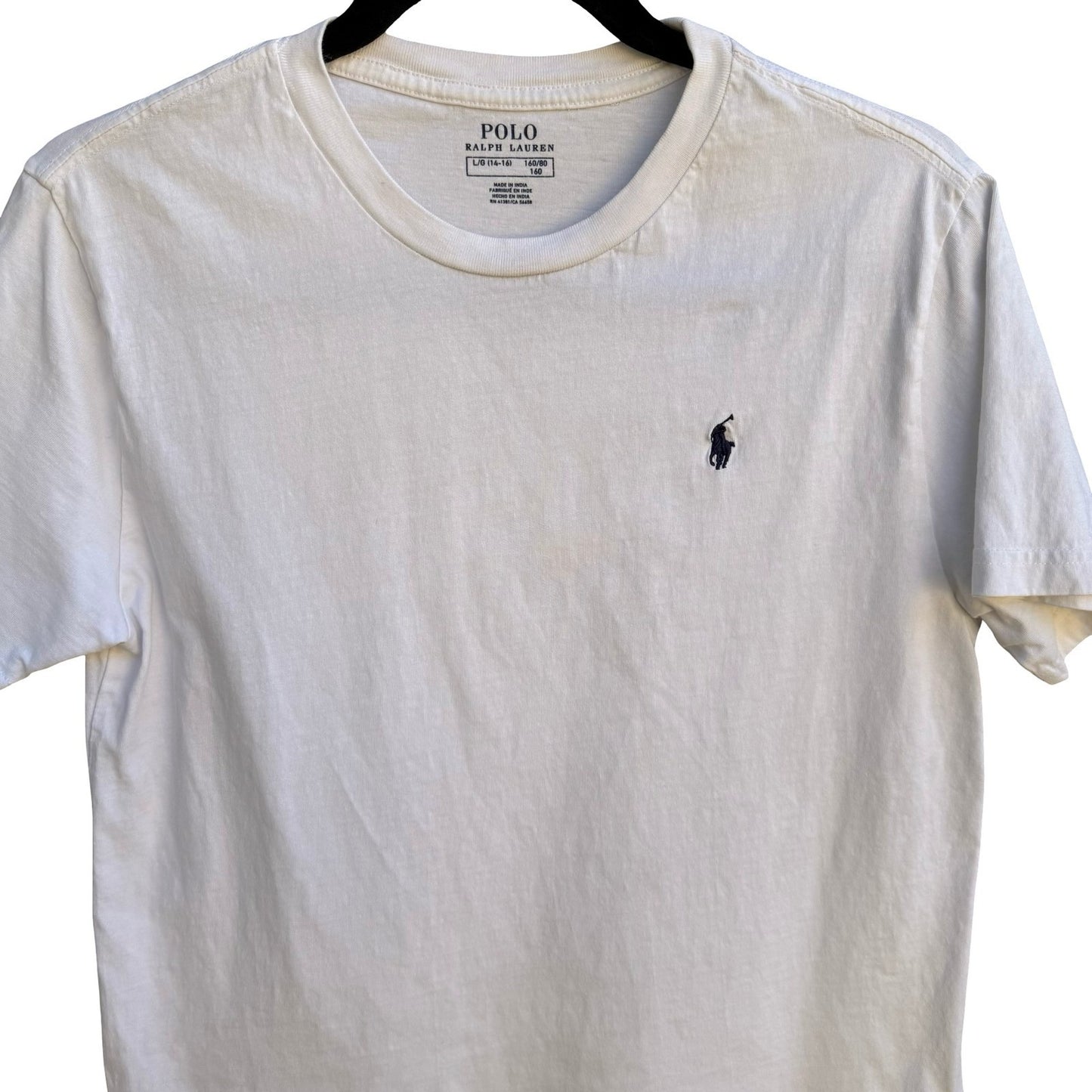 Polo Ralph Lauren Preppy Sporty Cotton Short Sleeve Pony Logo Shirt White Boys L