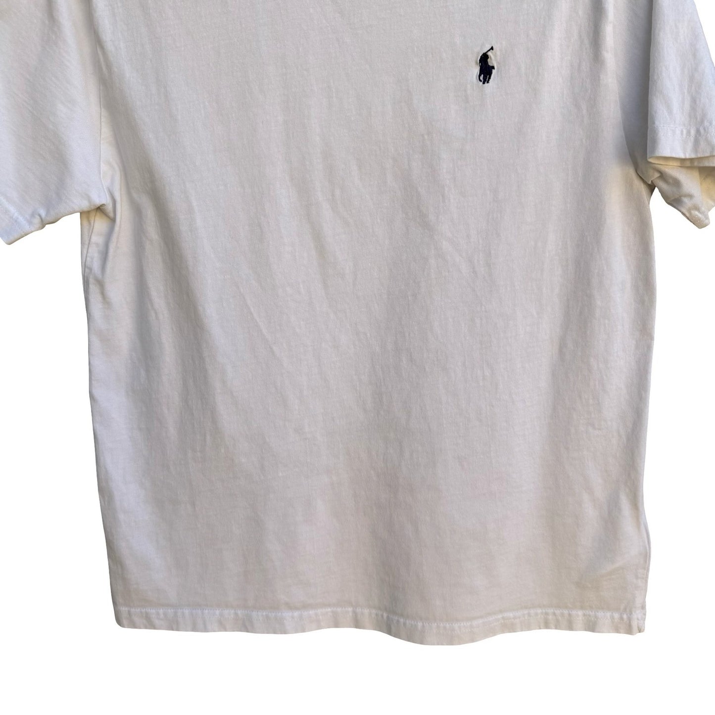 Polo Ralph Lauren Preppy Sporty Cotton Short Sleeve Pony Logo Shirt White Boys L