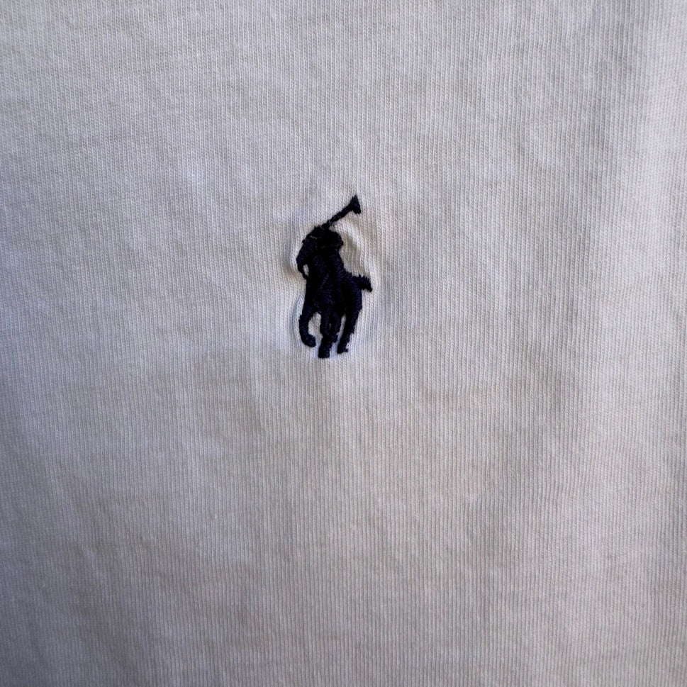 Polo Ralph Lauren Preppy Sporty Cotton Short Sleeve Pony Logo Shirt White Boys L