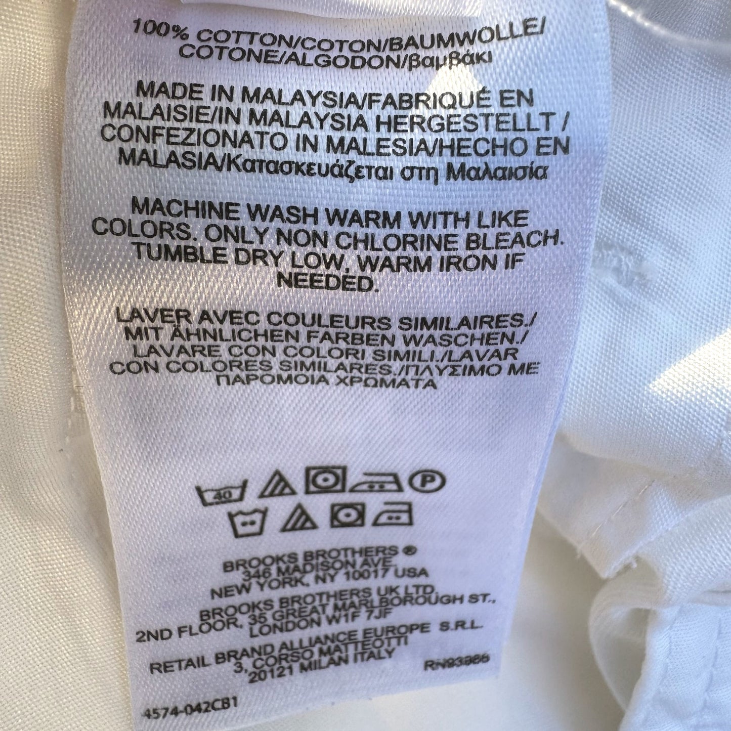 Brooks Brothers Hudson Lightweight Advantage Chino Pants W30/L30 Mens Flat Front