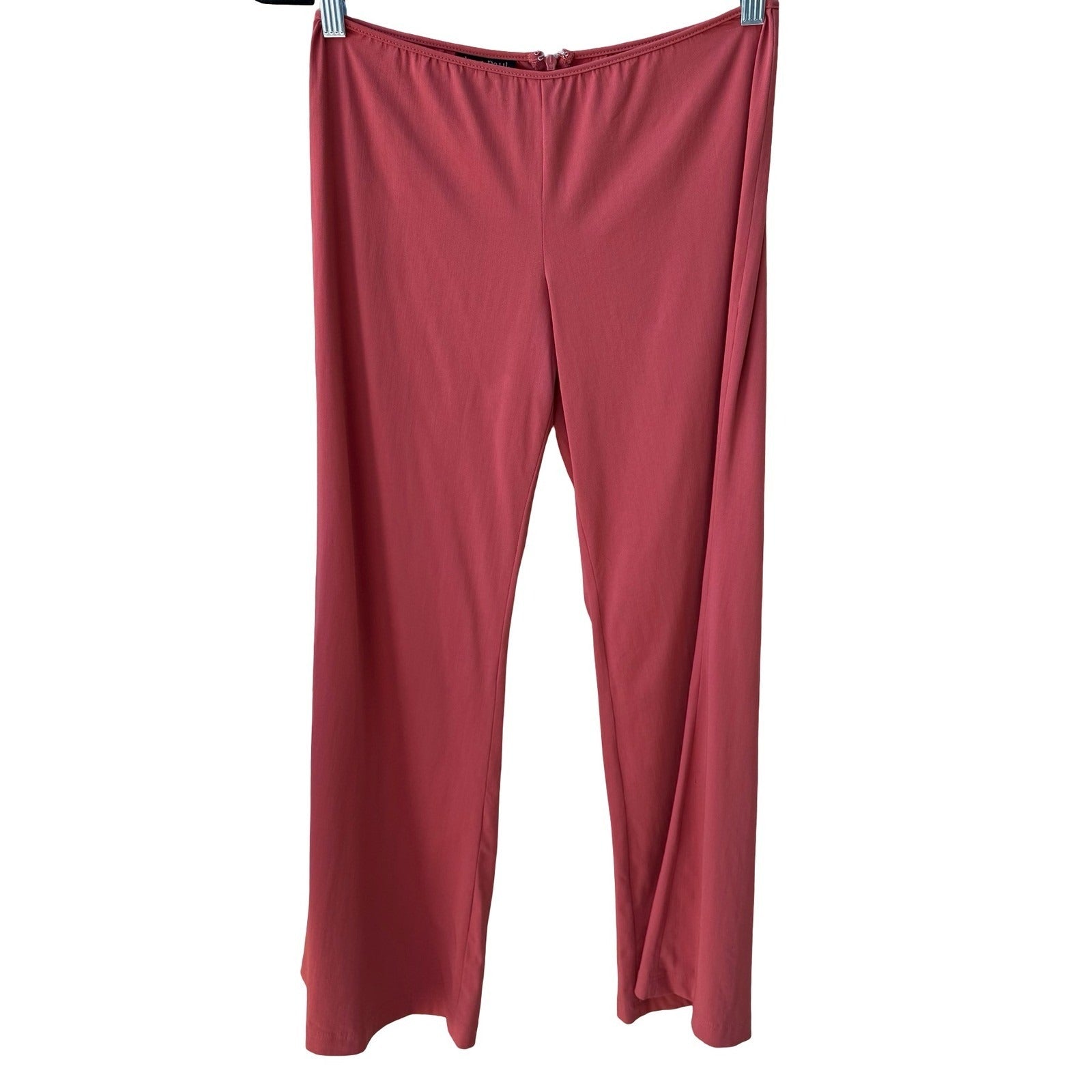 Jean Paul Gaultier Femme Vintage Wool Wide Leg Pants Terracotta USA 8 IT 42