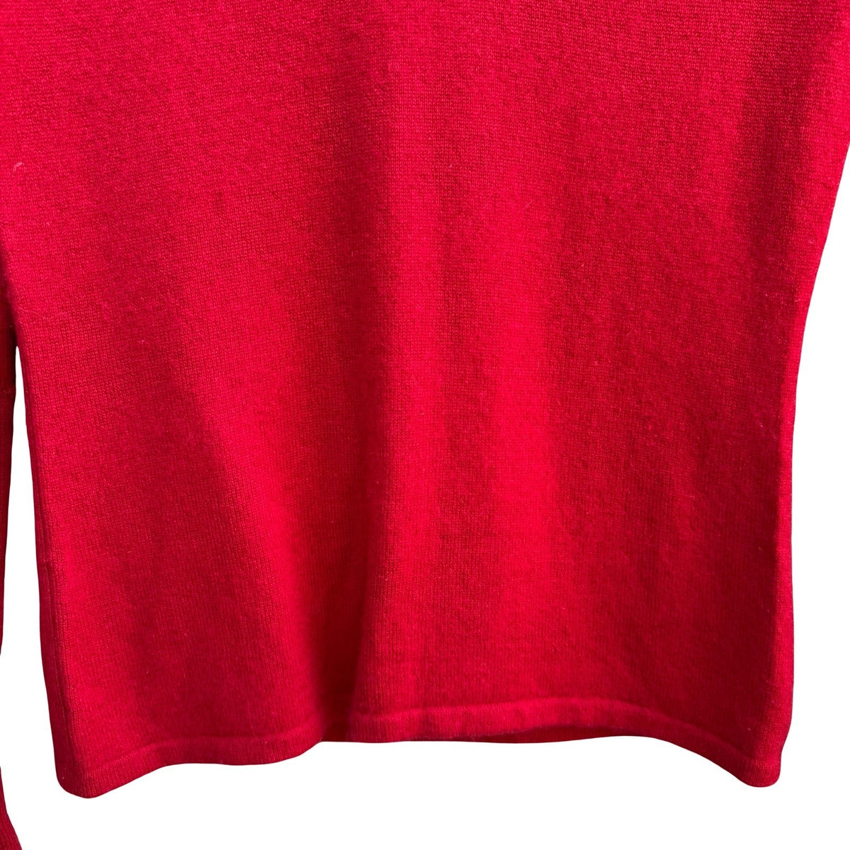 Banana Republic 100% Cashmere Minimalist Quiet Luxury Knit Sweater Tomato Red XS