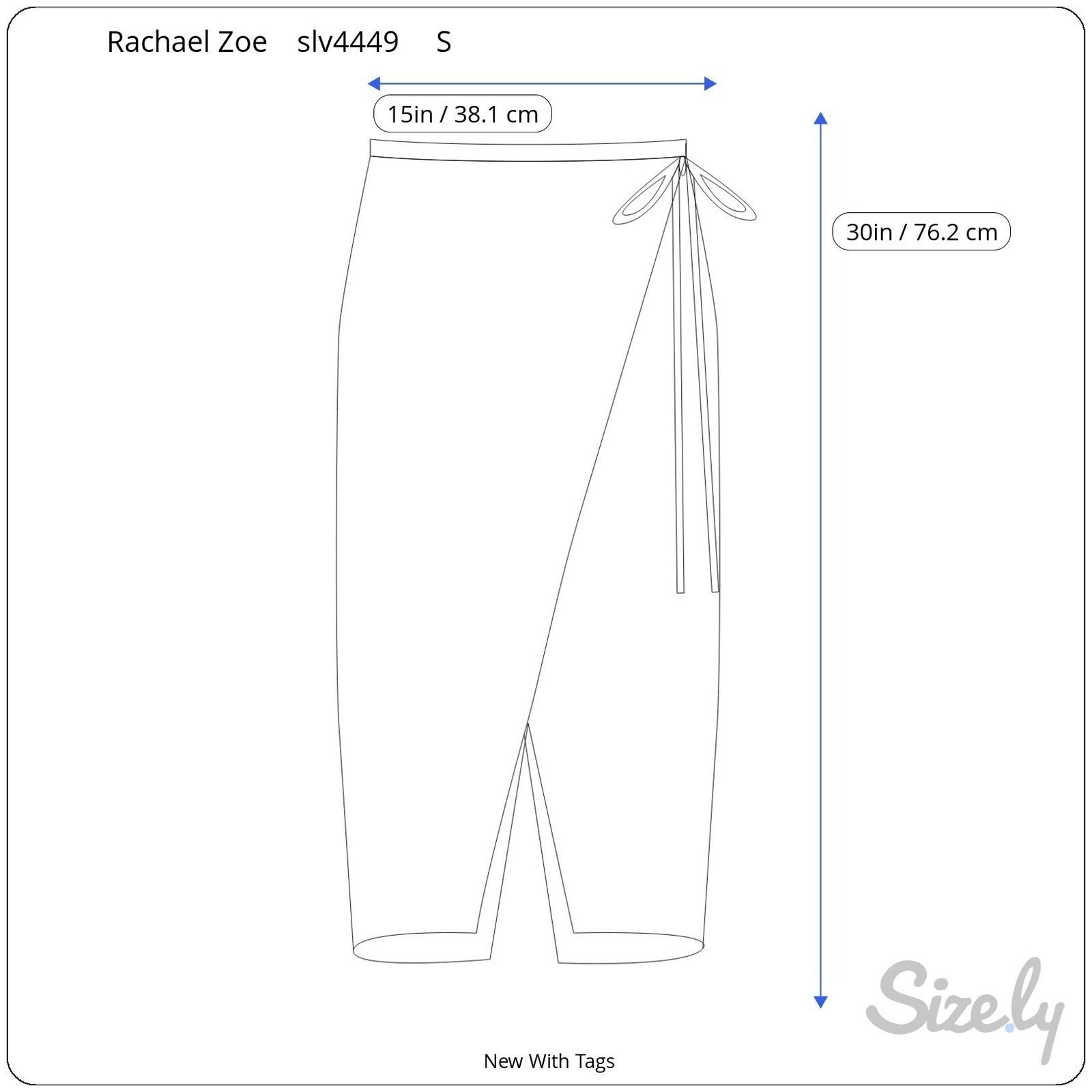 Rachael Zoe Green Abstract Botanical Linen Blend Wrap Midi Skirt Side Tie OS