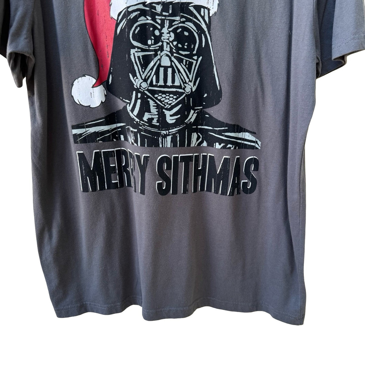 Star Wars Merry Sithmas Darth Vader Mad Engine Santa Hat Graphic T-Shirt Mens XL