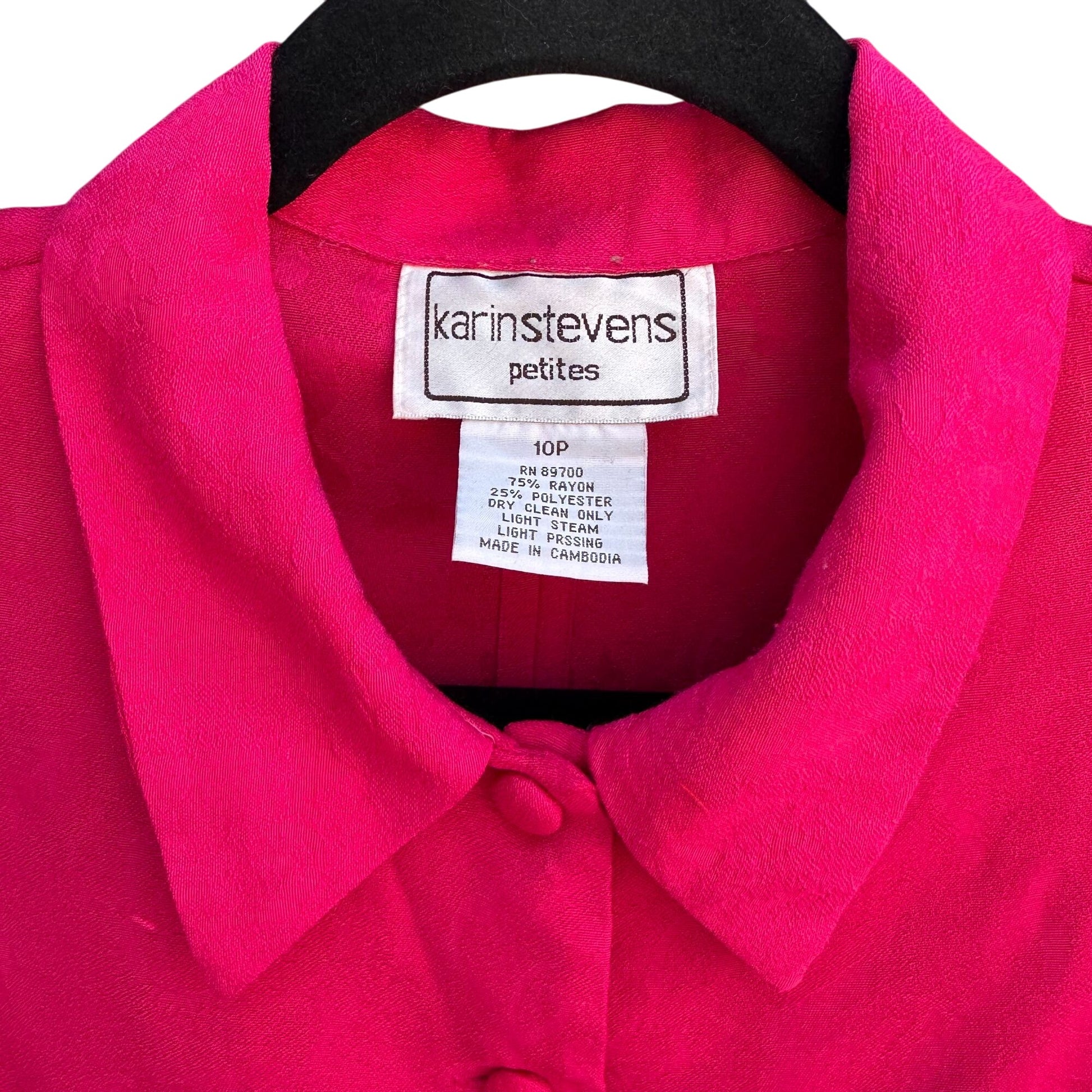Karin Stevens Petites Vintage 2-Piece Pink Dress & Button-Up Jacket Set 10P