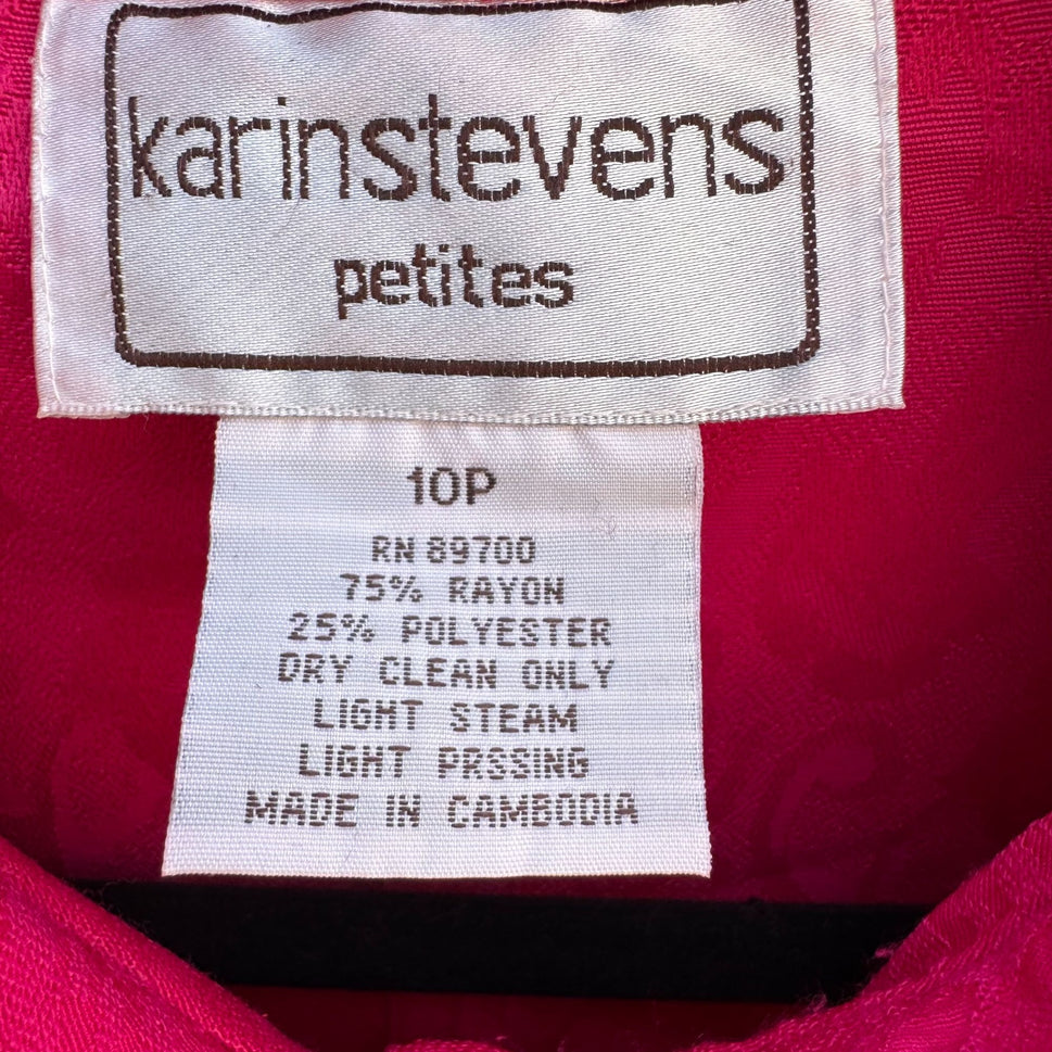 Karin Stevens Petites Vintage 2-Piece Pink Dress & Button-Up Jacket Set 10P