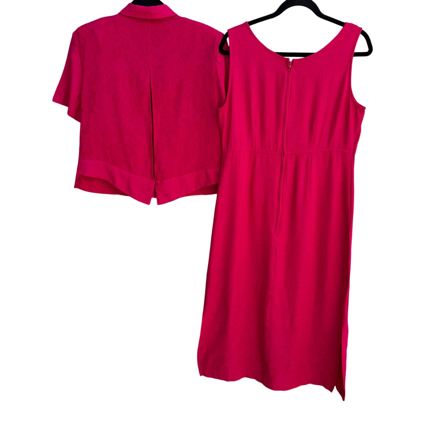 Karin Stevens Petites Vintage 2-Piece Pink Dress & Button-Up Jacket Set 10P