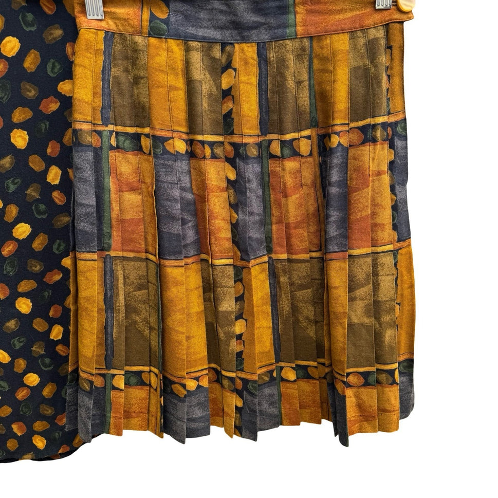 Dorothy Schoelen Platinum Vintage 90s Maximalist Art To Wear Jacket Shirt Skirt