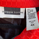 Switch Maggie Barnes Red Embroidered Leaf Butterfly Quilted Button Long Sleeve Jacket 4X 2 image