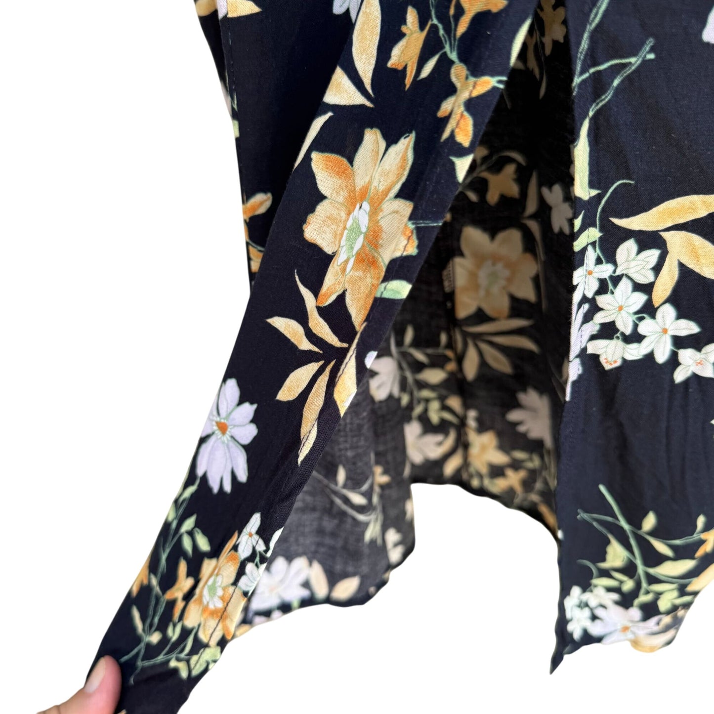 Womens Vintage Y2K Sleeveless Navy Floral Flowy Maxi Sundress Whimseygoth Dress 22W