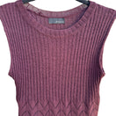 Switch Poleci Y2K Whimsigoth Ribbed Chevron Pointelle Knit Sleeveless Top Burgundy M 3 image