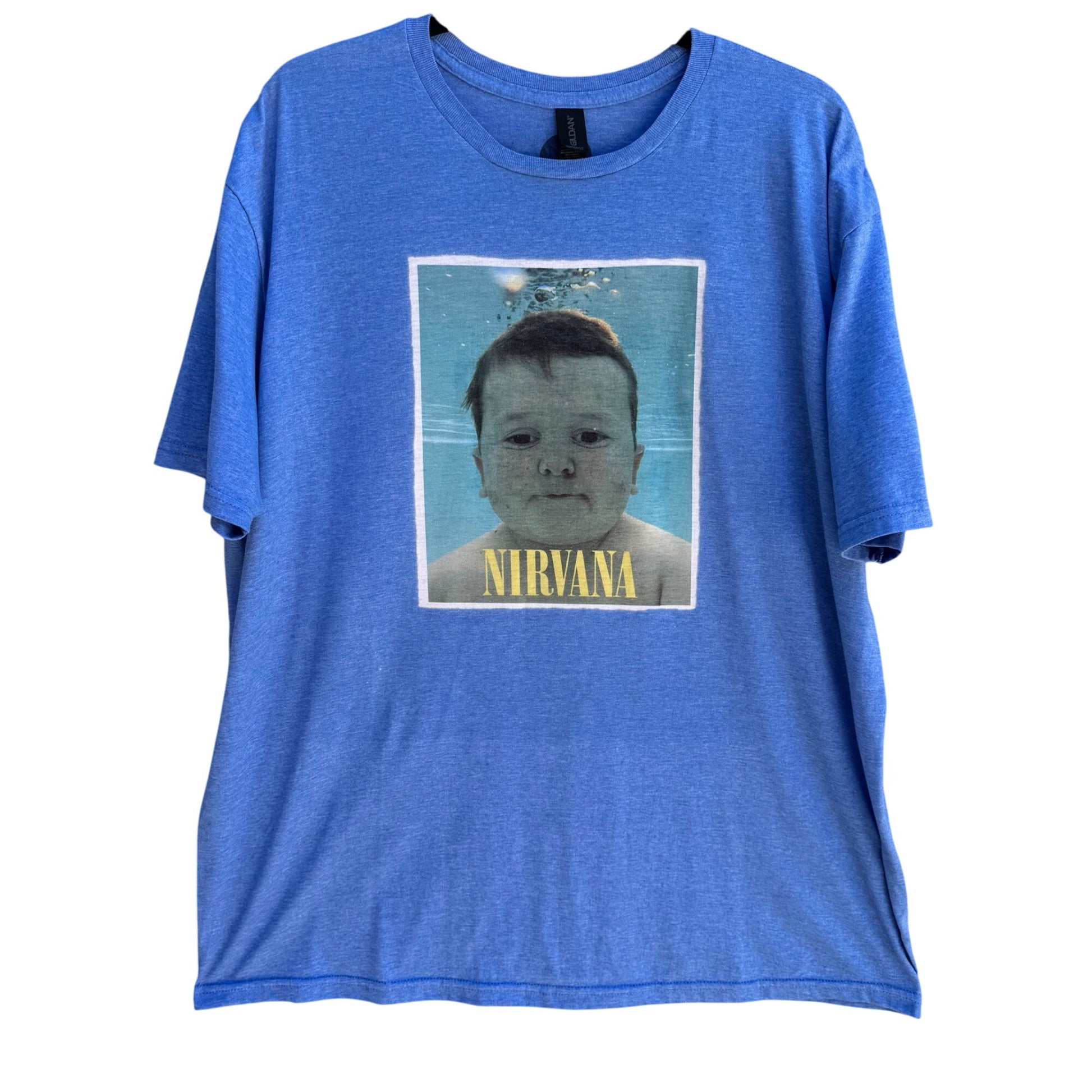 Nirvana Nevermind Spoof Drain The Pool Gildan NYF Beer Shirt Blue Unisex Gildan XL