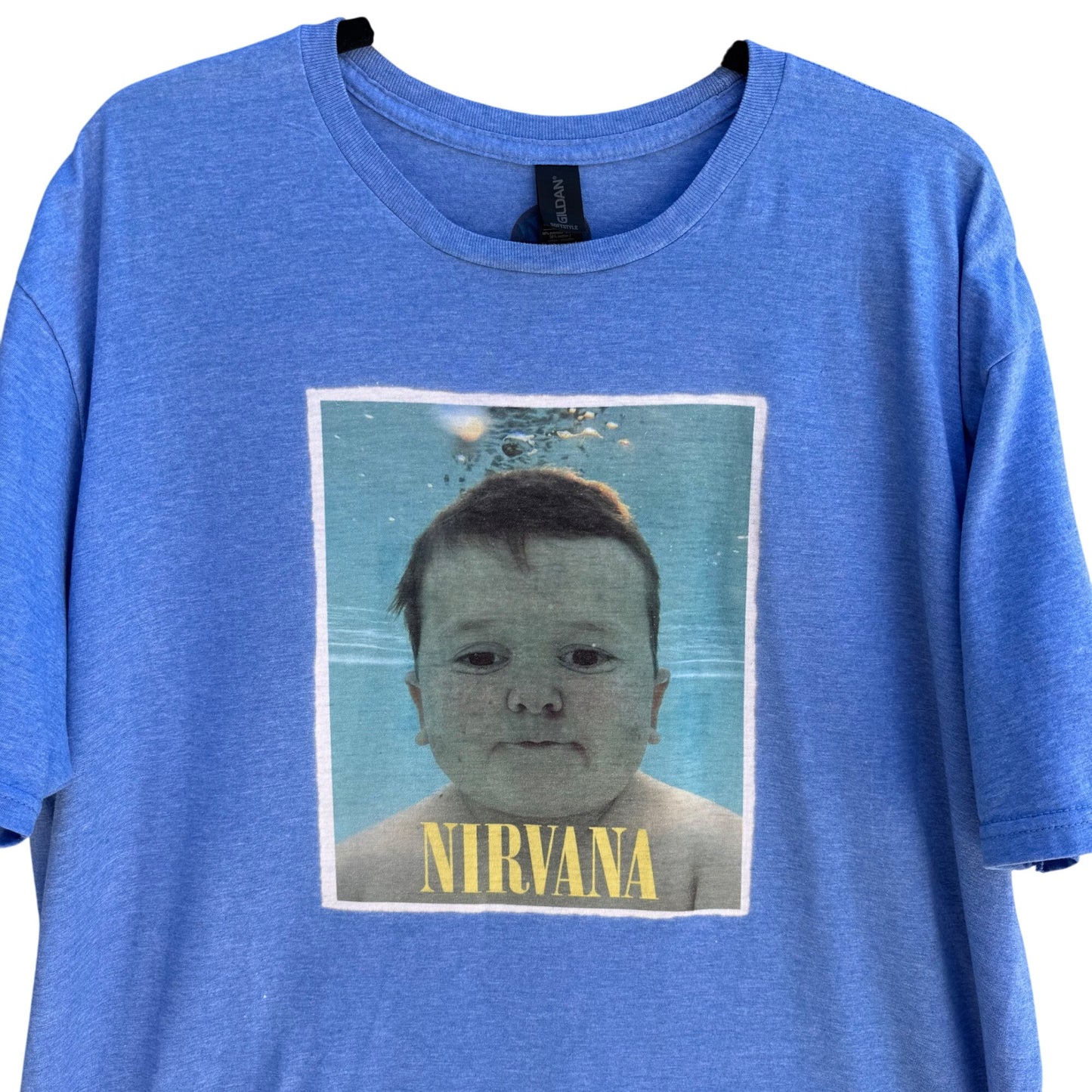 Nirvana Nevermind Spoof Drain The Pool Gildan NYF Beer Shirt Blue Unisex Gildan XL