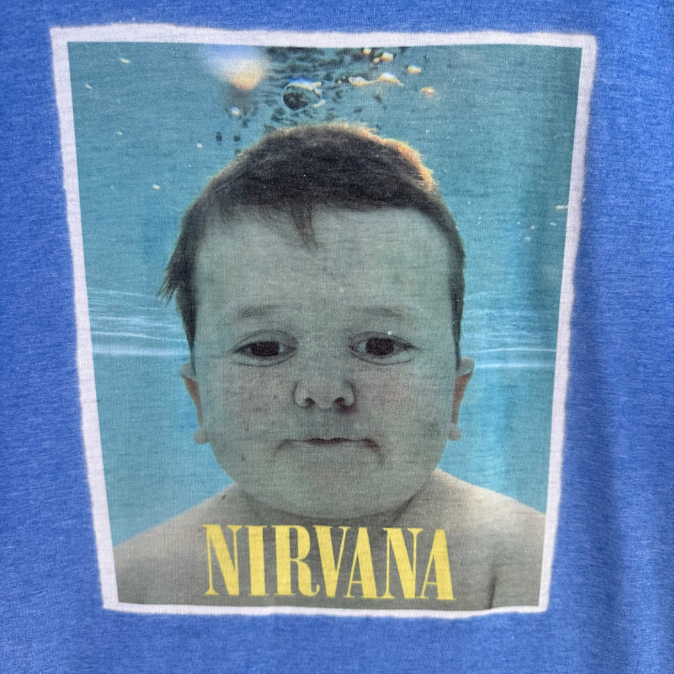 Nirvana Nevermind Spoof Drain The Pool Gildan NYF Beer Shirt Blue Unisex Gildan XL